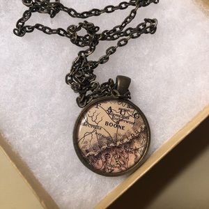 Boone North Carolina Map Necklace